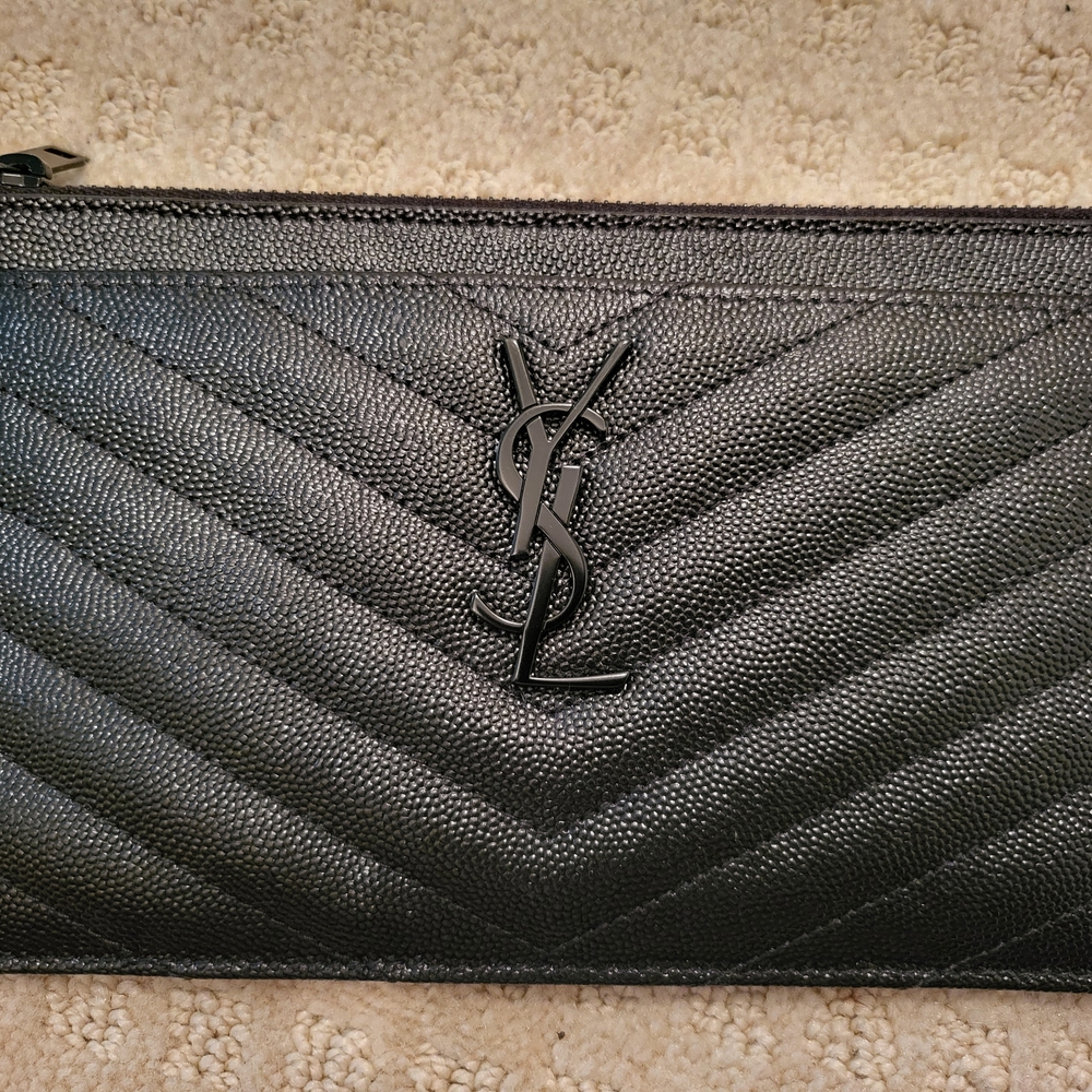 YSL Black Quilted Leather Wallet